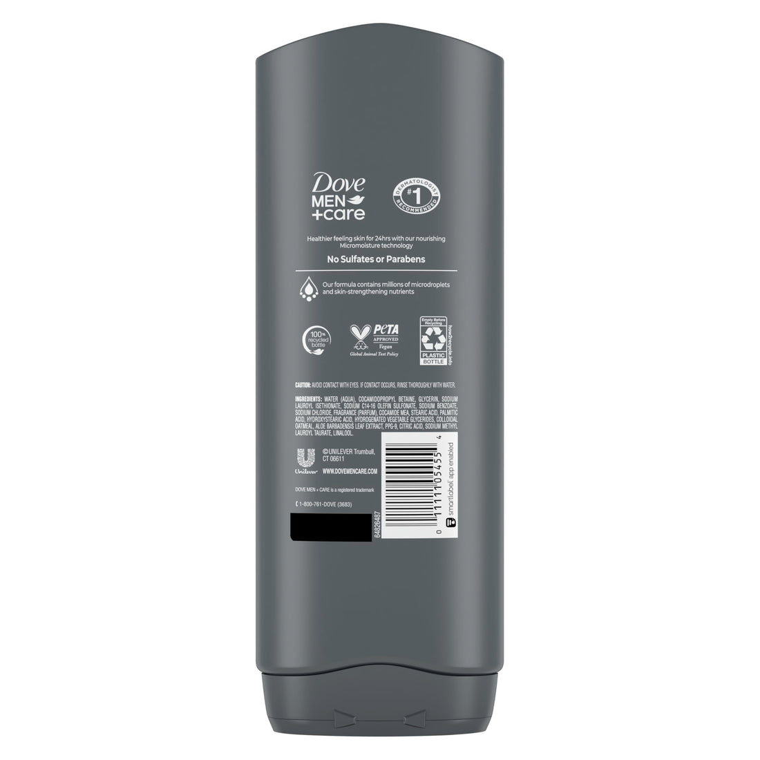 DOVE MEN + CARE Sensitive Skin Body & Face Wash 4 Count
