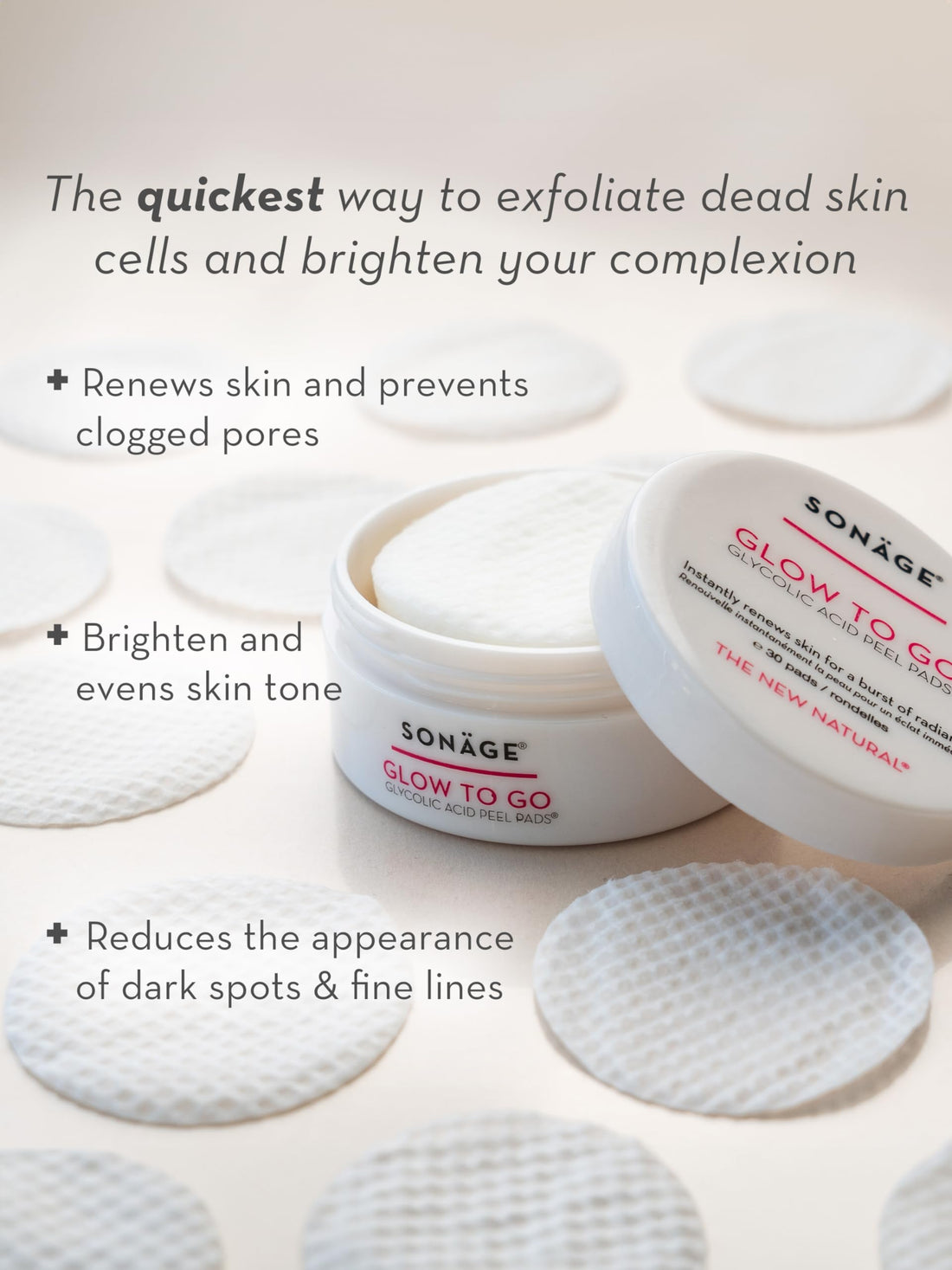 Sonage Glow To Go - Glycopolymer Peel Pads