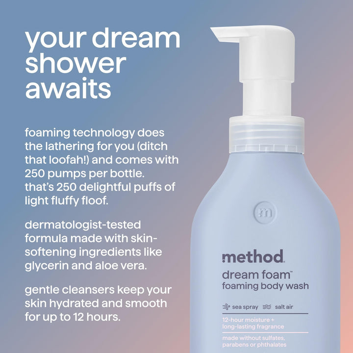 Method Dream Foam, Foaming Body Wash, Sea Spray + Salt Air, 13.5 oz