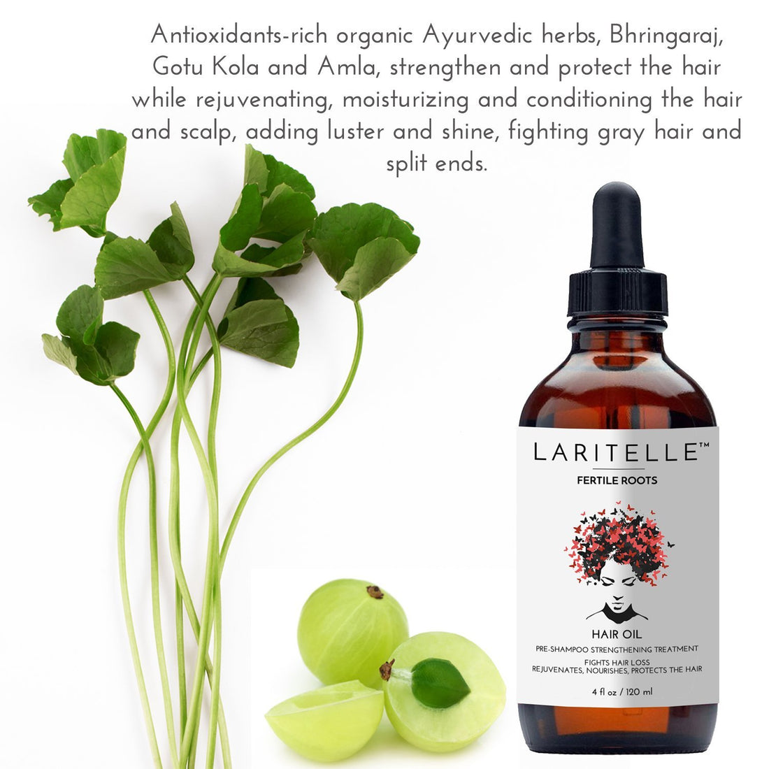 Laritelle Organic Hair Loss Treatment for Men/Women, Fortifying, Strengthening and Rejuvenating Follicle Fuel, Stops Shedding, Promotes New Growth, 4 oz.