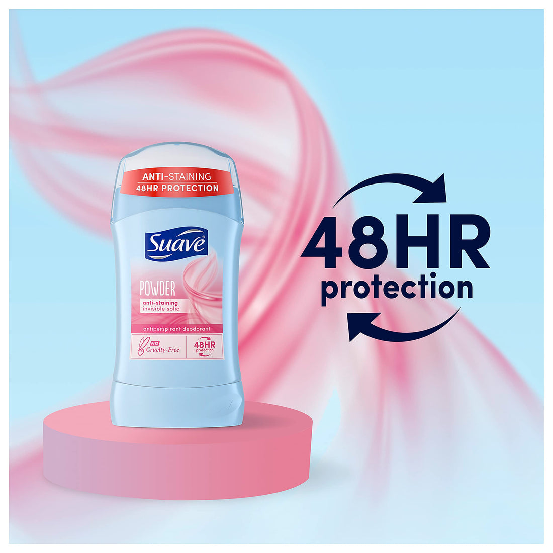 Suave Deodorant Antiperspirant & Deodorant Stick 48-hour Odor and Wetness Protection Powder Deodorant for Women 2.6 oz 2 Count