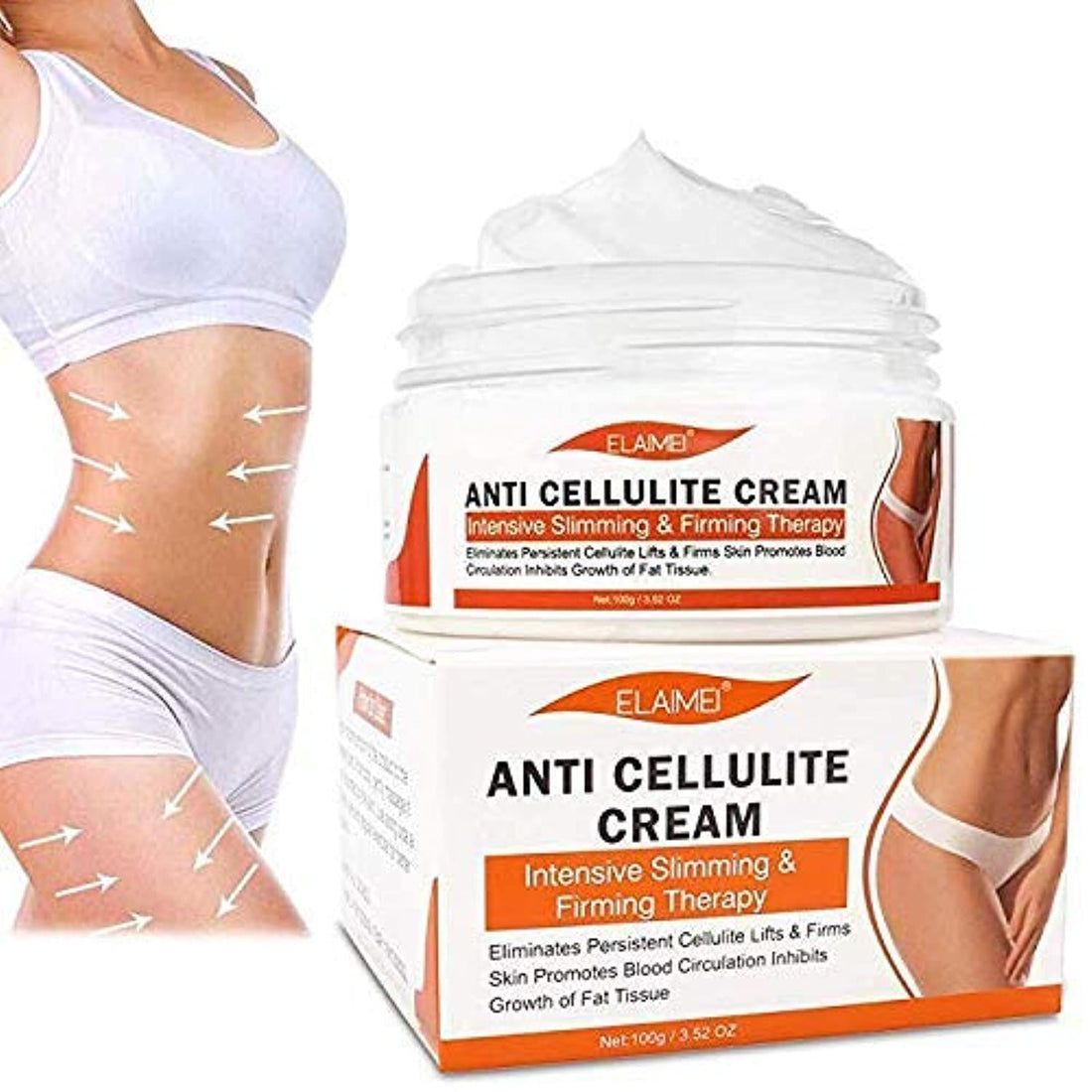 ELAIMEI Hot Gel Cream, Fat Burning Sweat Cream, Weight Loss Workout Enhancer Gel for Belly, Slimming Cream for Tummy, Anti Cellulite Cream for Body for Women and Men, Deep Tissue Massage & Muscle