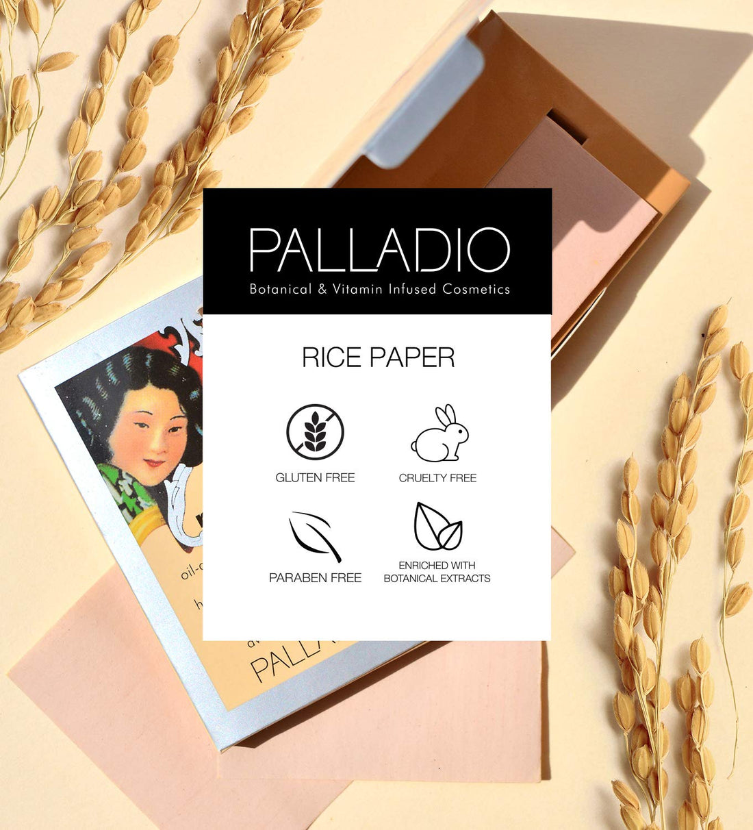 Palladio Rice Paper Tissues, Natural, 40 Sheets (Pack of 6)