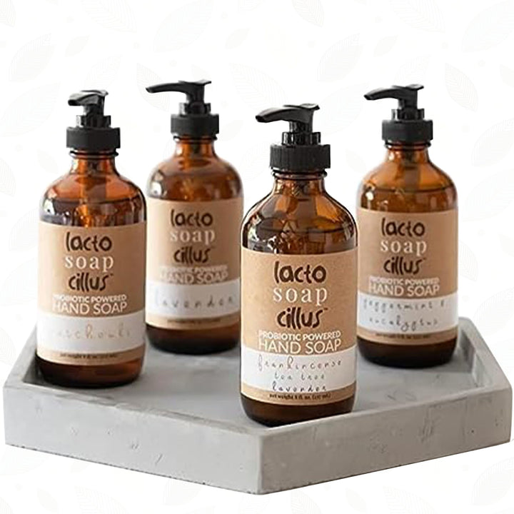 Elemental Wellness, Liquid Hand Soap - Lactosoapcillus Probiotic Soap - Natural, Vegan, and Moisturizing Hand Soap - Frankincense, Tea Tree & Lavender Essential Oil Scent - Palm Oil Free (8 fl oz)