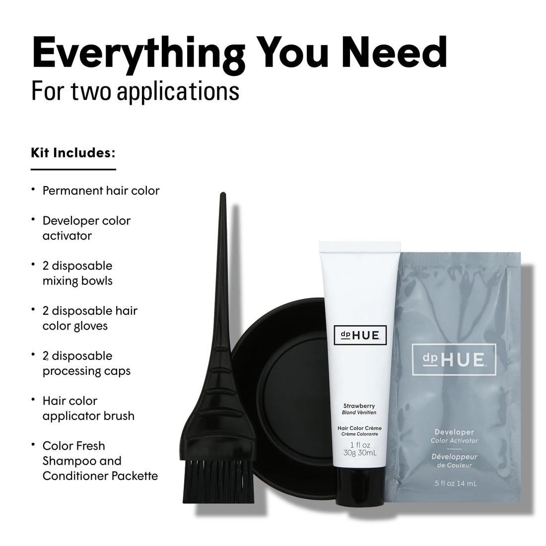 dpHUE Root Touch-Up Kit - Medium Blonde, 2 Applications - Permanent Grey Hair Touch Up & Root Cover Up Solution - Low Ammonia, Salon-Quality Creme Hair Color Made in Italy