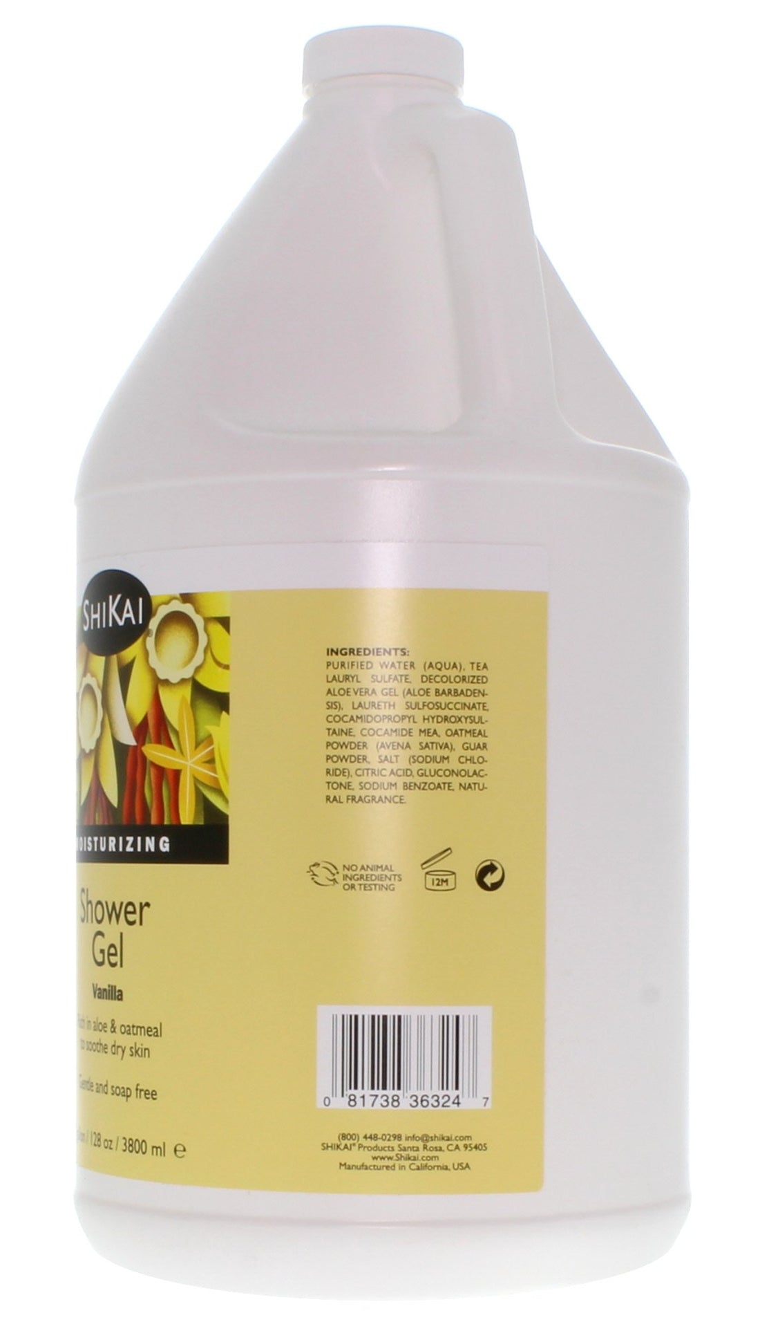 Shikai Vanilla Moisturizing Shower Gel, 128 Ounce