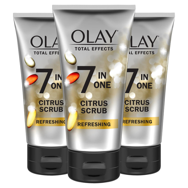 Olay Total Effects Citrus Facial Cleanser and Scrub, 5.0 Ounces (Pack of 3)