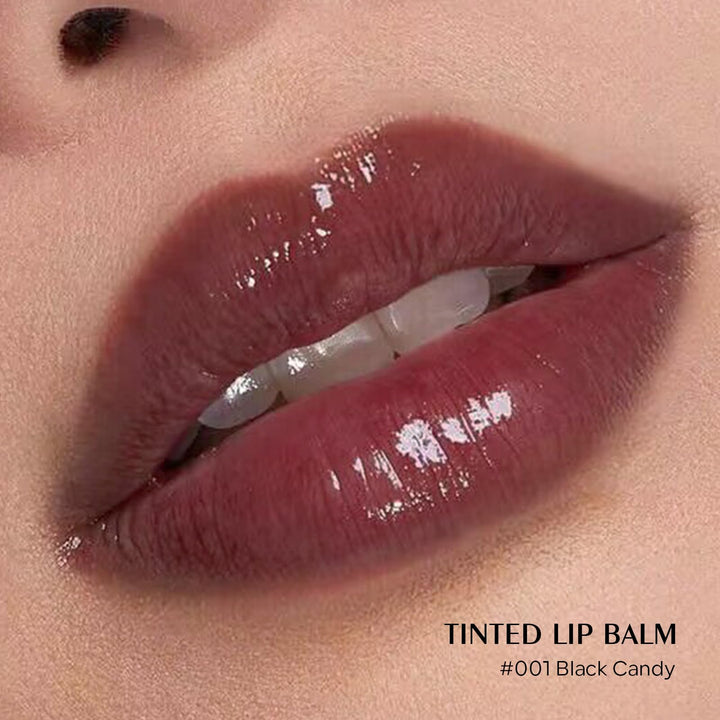 KYDA Tinted Black Lip Balm, Hydrating Sheer Formula Lip Balm, Natural Glossy Finish, Moisturizing Lip Care Balm for Dry Lips, Black Candy