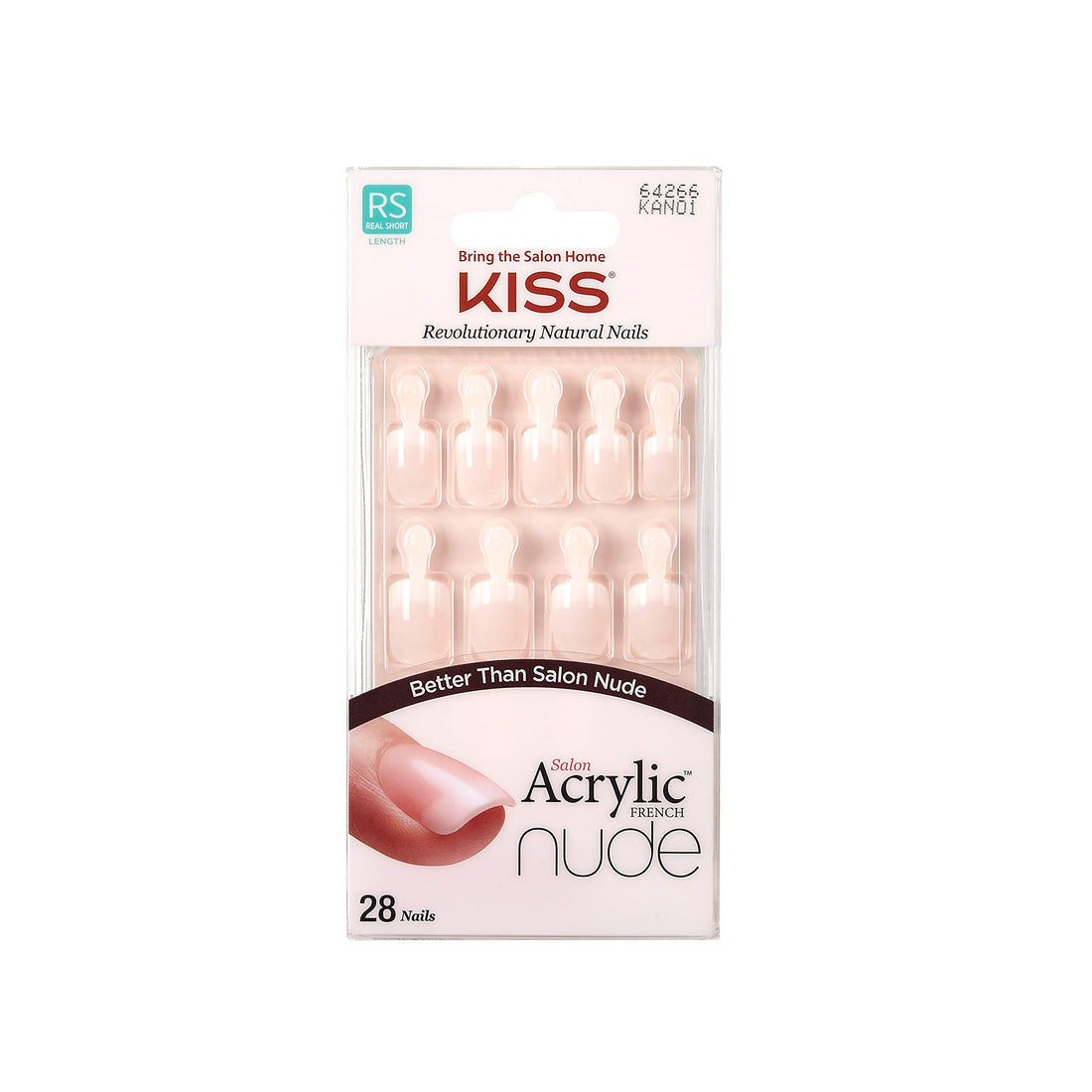 KISS Salon Acrylic Nude 28 Nails (6 PACK, KAN01)