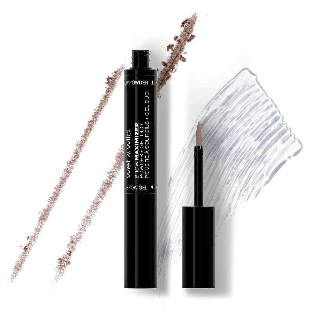wet n wild Ultimate Brow | Eyebrow Maximizer Powder + Gel Duo Medium Brown
