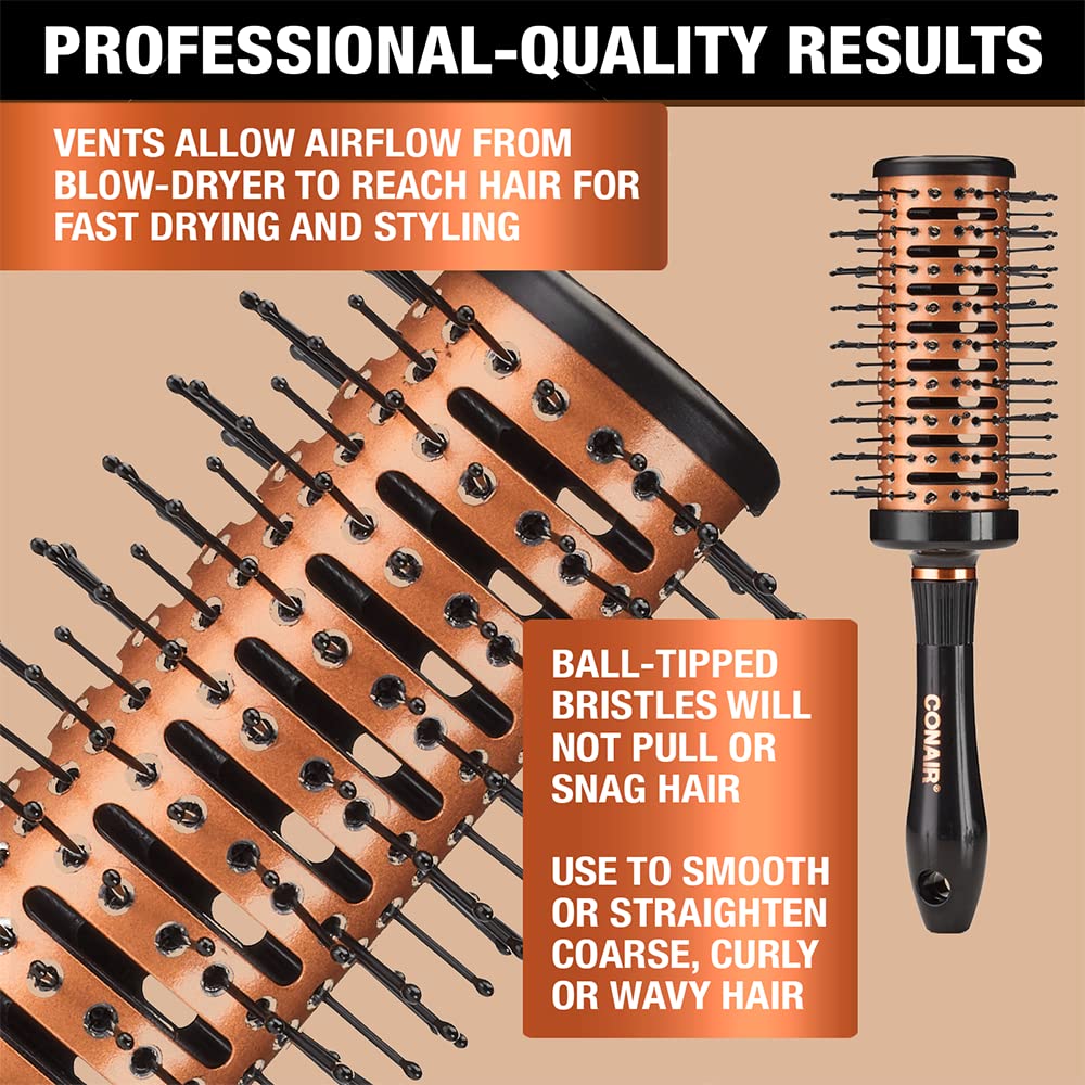 Conair Quick Blow-Dry Copper Collection Hair Brush, 1.0 CT