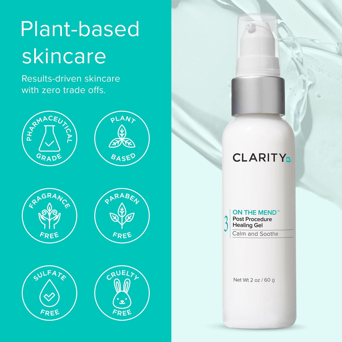 ClarityRx On the Mend Post Procedure Healing Gel, 2...