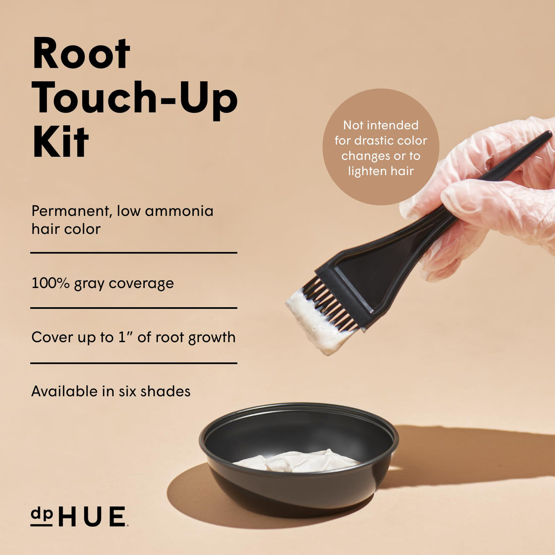 dpHUE Root Touch-Up Kit - Medium Blonde, 2 Applications - Permanent Grey Hair Touch Up & Root Cover Up Solution - Low Ammonia, Salon-Quality Creme Hair Color Made in Italy