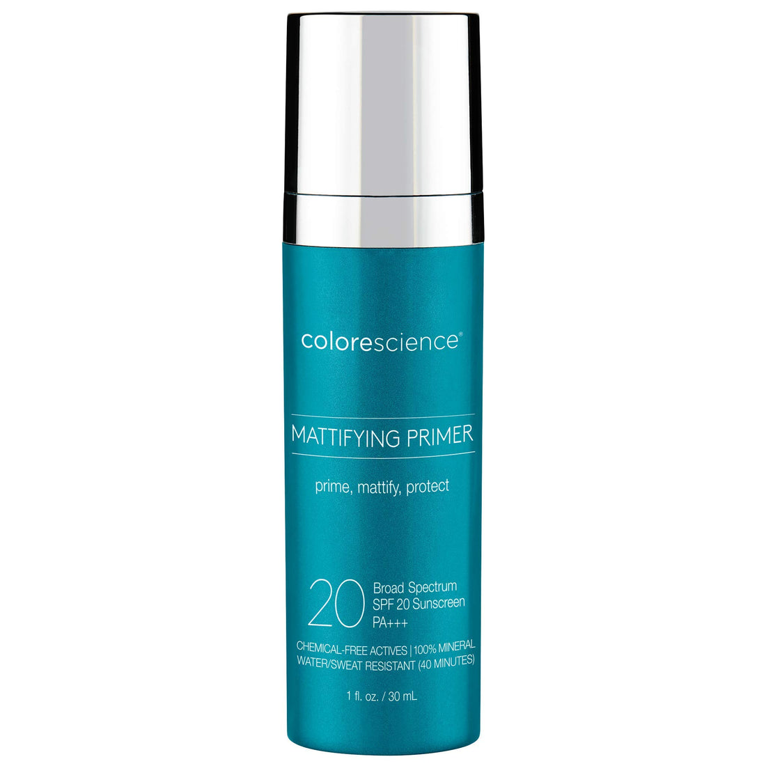Colorescience Mattifying Perfector Face Primer, Water Resistant Mineral Sunscreen, Broad Spectrum 20 SPF UV Skin Protection, 1 Fl Oz