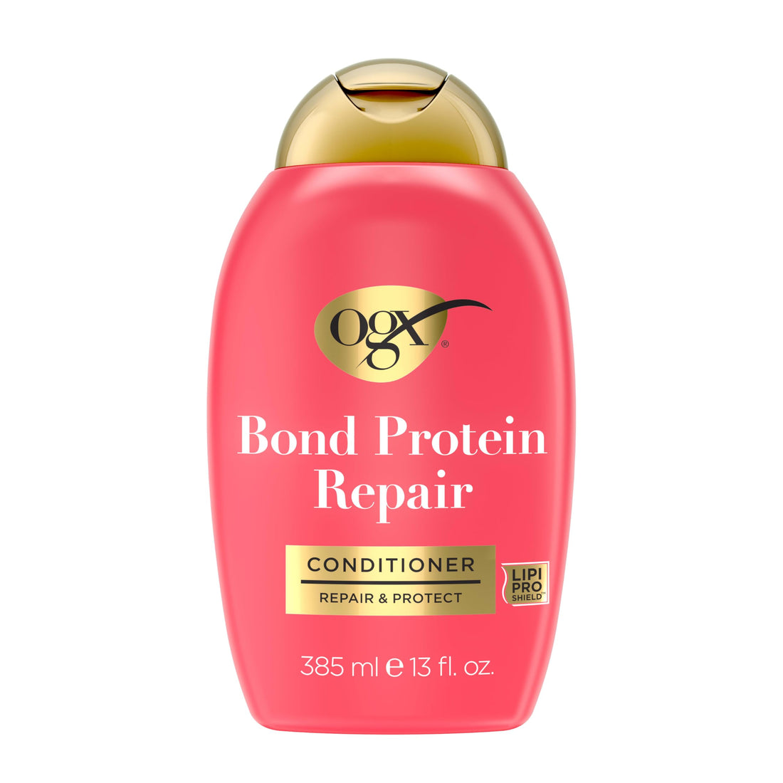 OGX Repair & Protect Bond Protein Repair Conditioner, Lightweight Conditioner Targets Damaged Areas of Hair for Effective Bond Repair, Sulfate-Free Surfactants, 13 fl. oz
