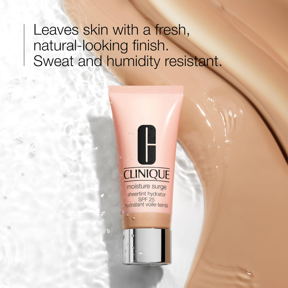 Clinique Moisture Surge Sheertint Hydrator Hydrating Tinted Moisturizer Broad Spectrum SPF 25 With Hyaluronic Acid + Aloe Water | Sheer Coverage, Natural Finish, Light Medium, 1.4 Fl Oz