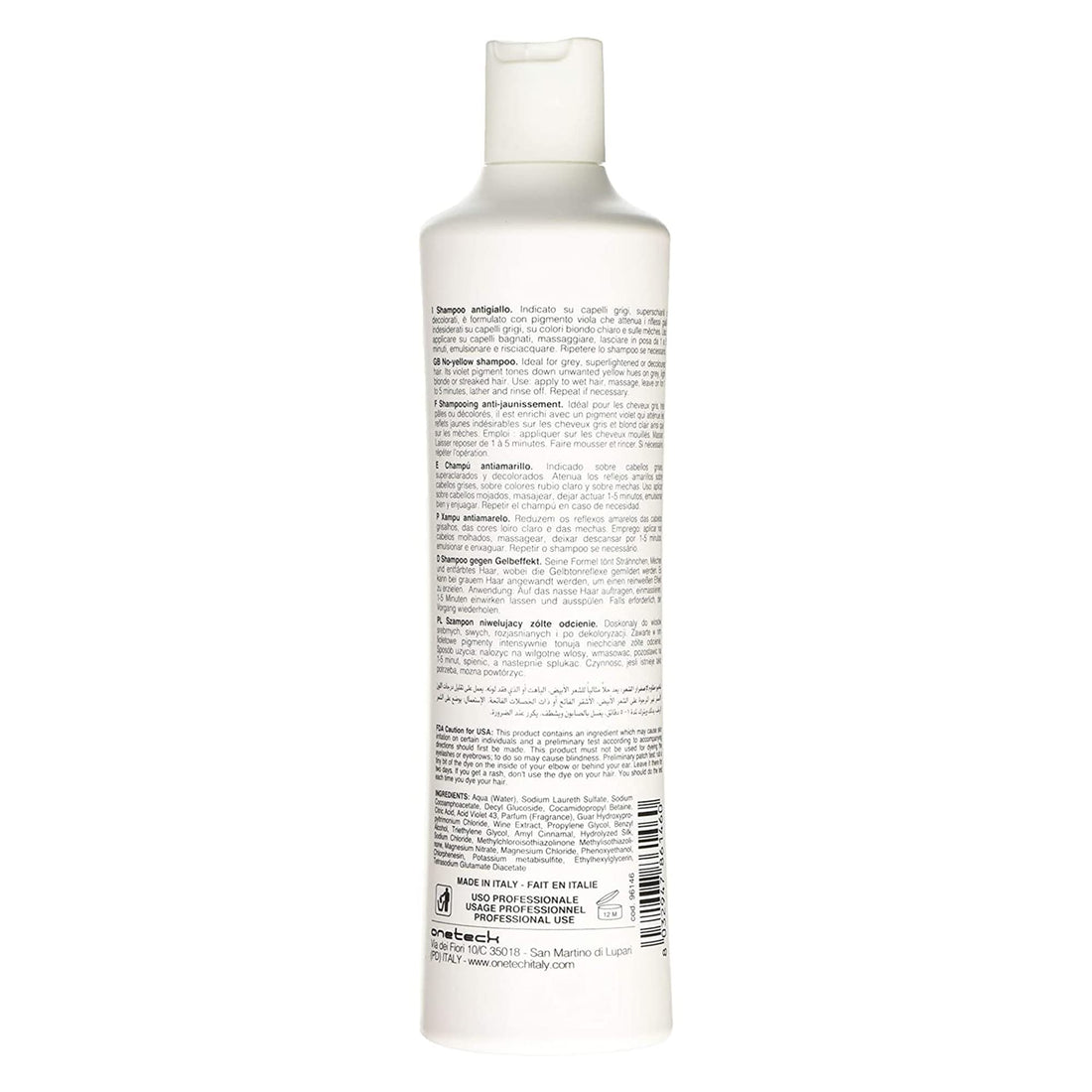 Fanola No Yellow Shampoo & Mask 11.8 oz / 2pk - Purple Anti-Brass Toner for Blonde, Silver, Gray & Highlighted Hair - Color Depositing Mask to Remove Brassiness from Bleached Locks