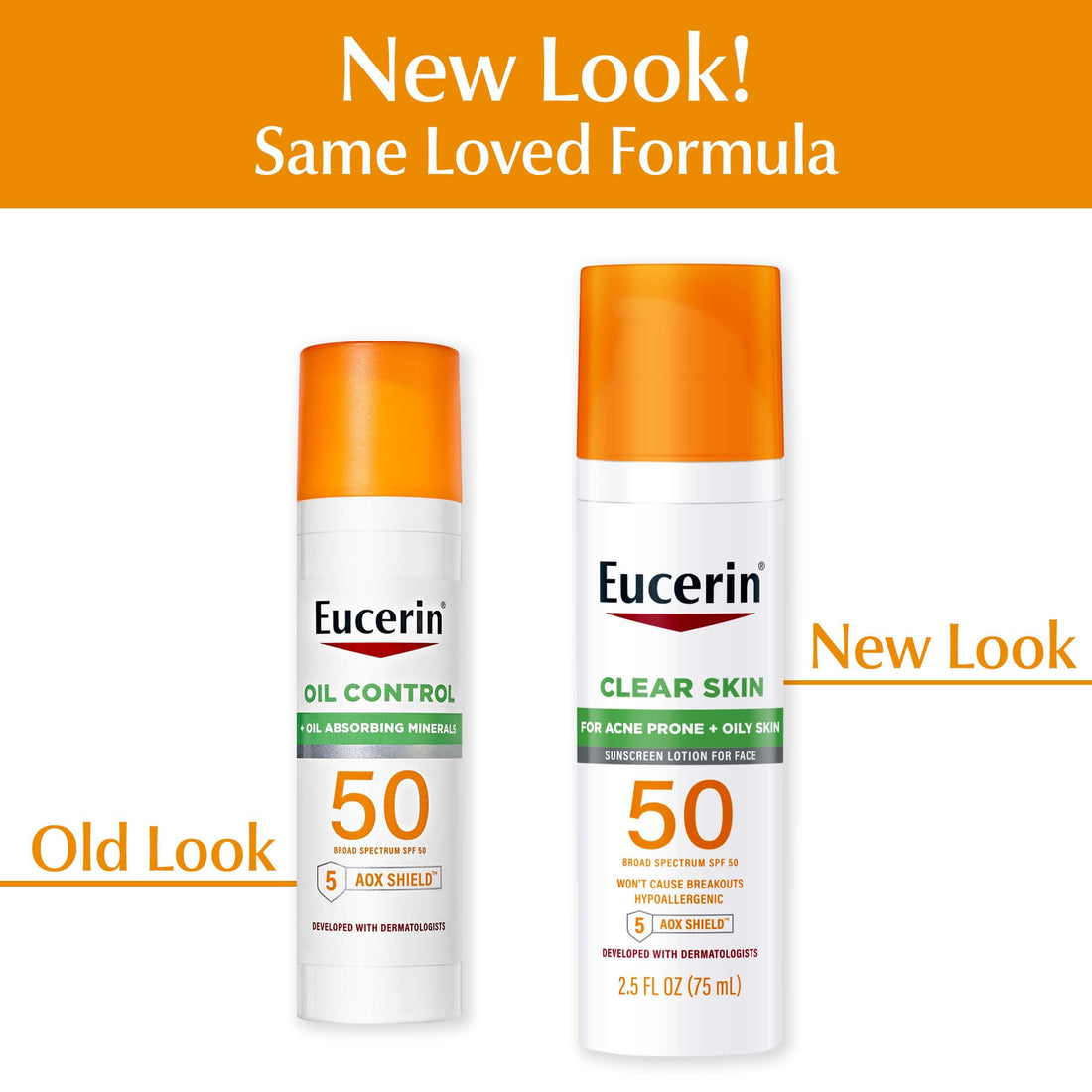 Eucerin Sun Oil Control SPF 50 Face Sunscreen Lotion with Oil Absorbing Minerals, 2.5 Fl Oz