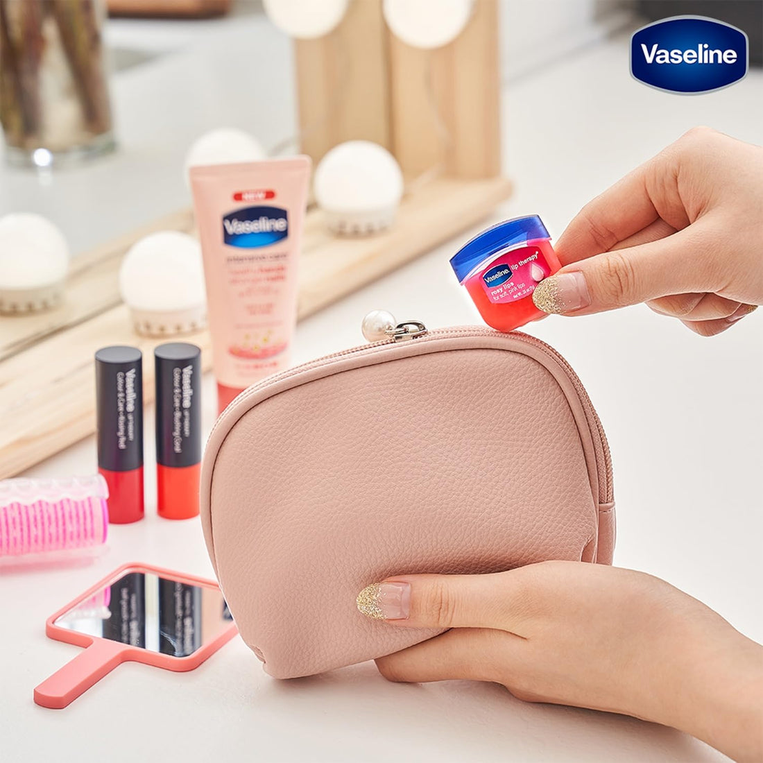 Vaseline Lip Therapy Rosy Lips Pack Of 2 0.25 Oz./7 Grams, Transparent