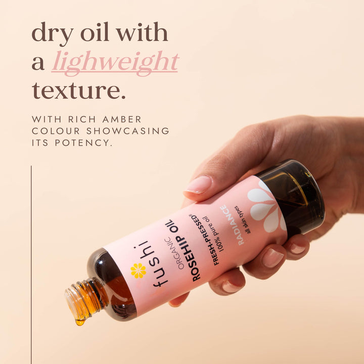 Fushi Rosehip Seed Organic Oil 100ml Extra Virgin, Biodynamic Harvested Cold Pressed