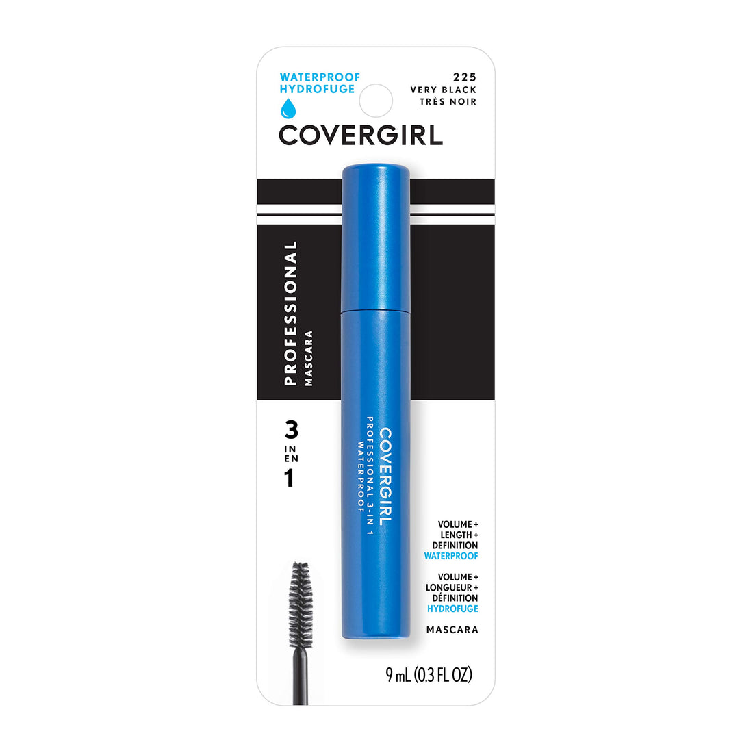 CoverGirl Professional Waterproof Mascara, Very Black/225, 0.02 Pound by COVERGIRL