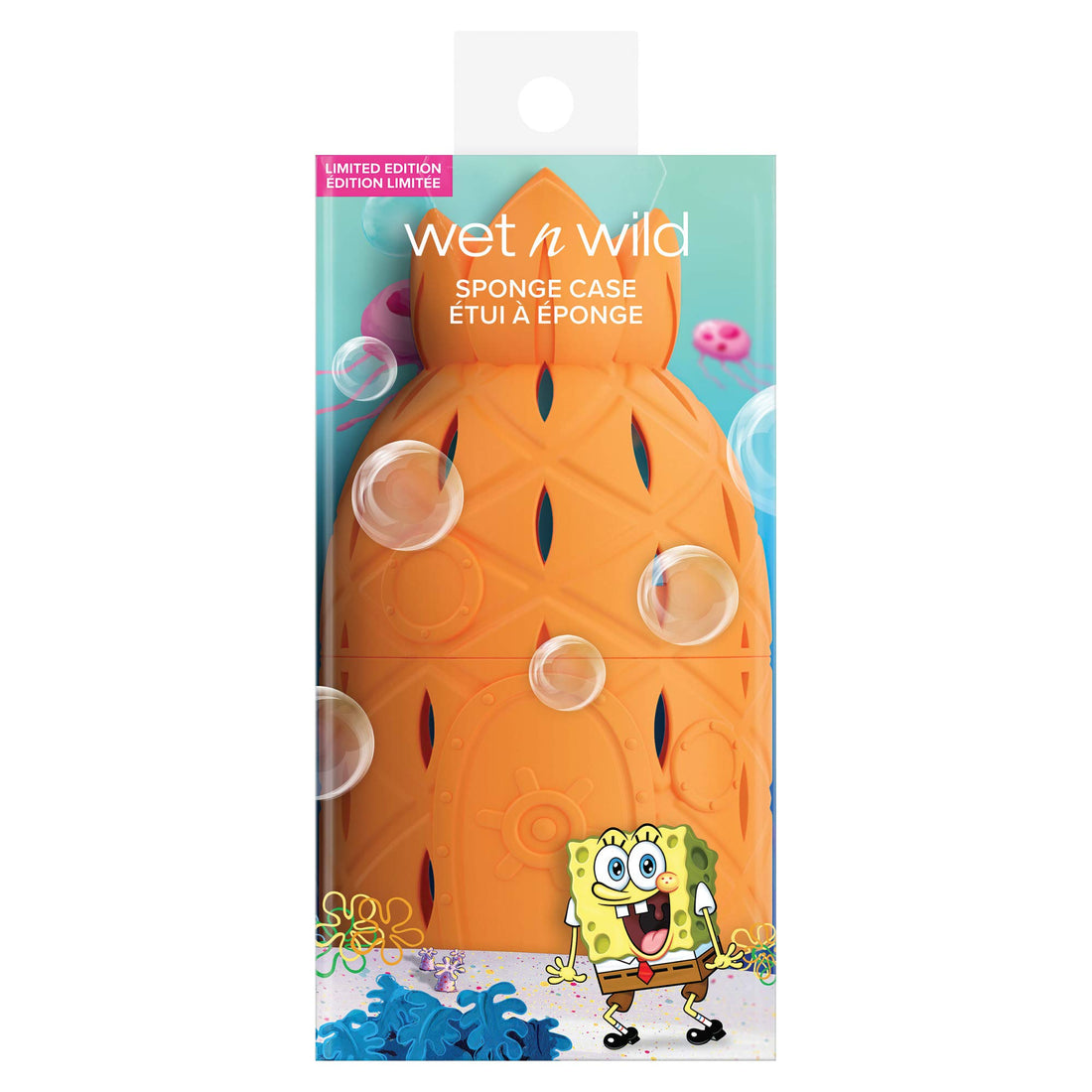 Wet n Wild House Sponge Case Bob Squarepants Makeup Tools Travel (1114229), Pineapple