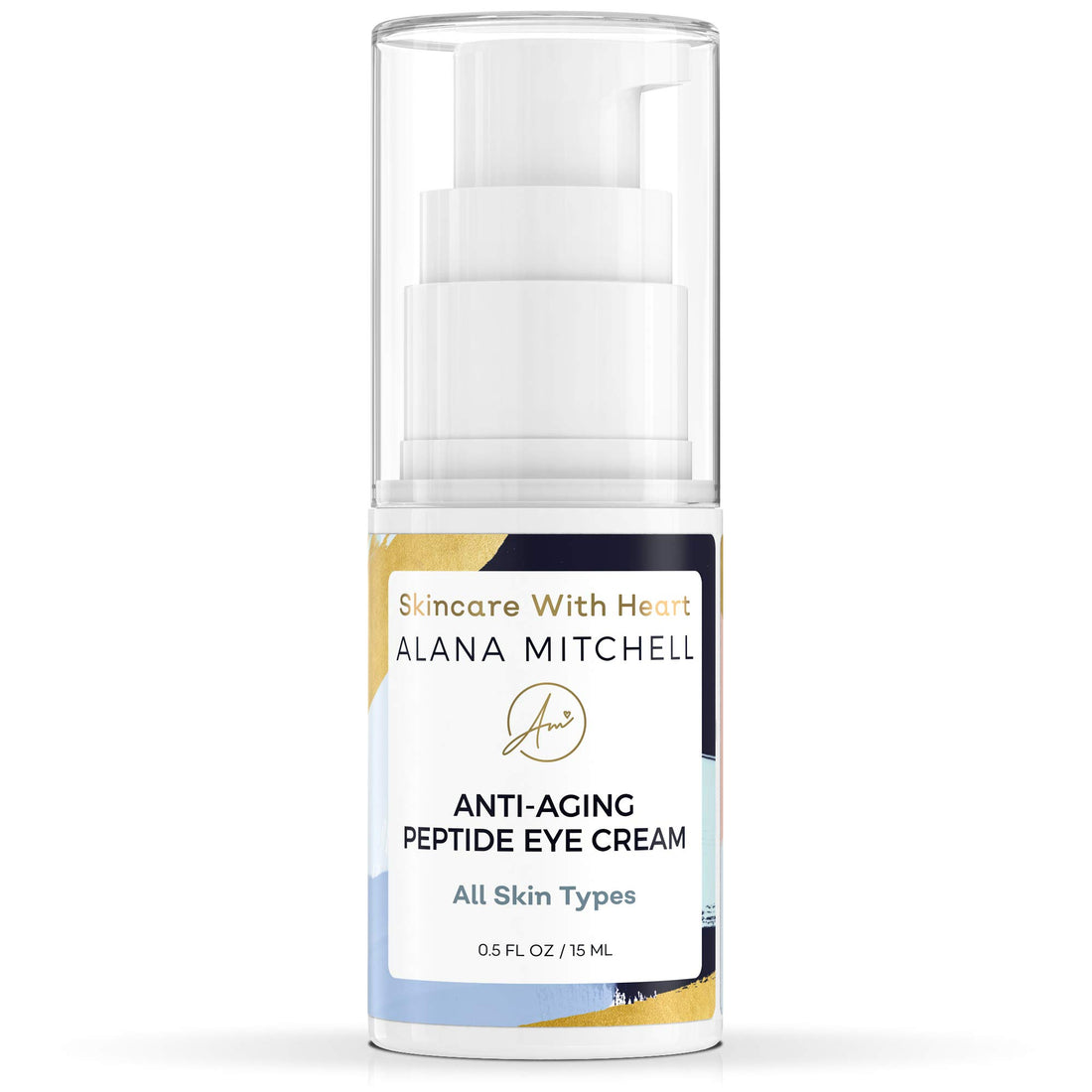 Anti-Aging Firming Peptide Eye Cream By Alana Mitchell - Look Younger, Reduce Wrinkles, Diminish Fine Lines & Erase Crow’s Feet - Deep Hydration & Nourishing - For Day & Night Use - Non Greasy .5oz