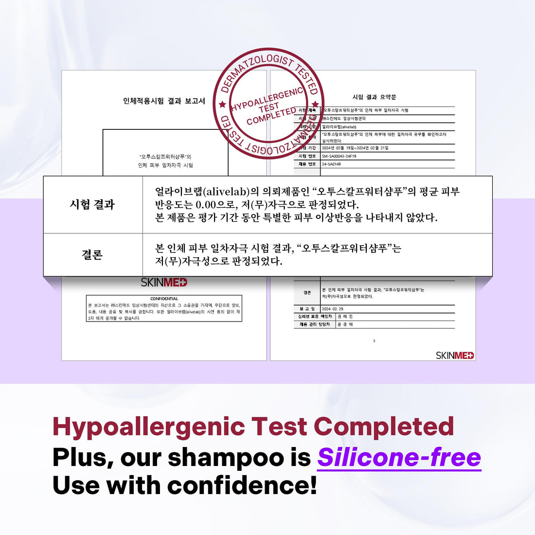 ALIVELAB O2 Scalp Water Shampoo, Water-like Deep Cleansing and Soothing Hair Care for Itchy Sensitive Scalp (11.83 fl.oz)