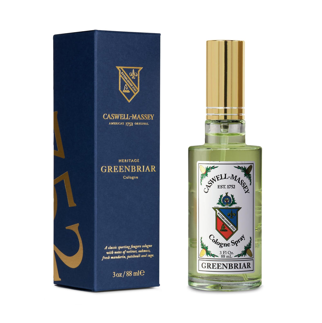Caswell-Massey Cologne Spray, Greenbriar, 3 Ounce
