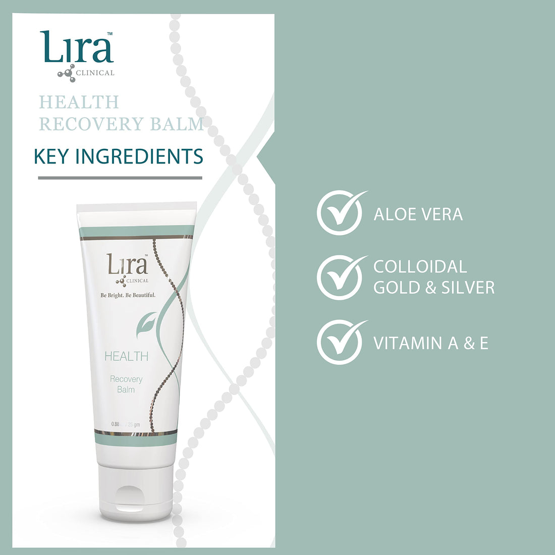 Lira Clinical HEALTH Recovery Balm - Post-treatment Ultra-hydrating Balm - with Aloe Vera, Vitamin A & E - for Normal, Sensitive, Dry Skin - 1 fl oz
