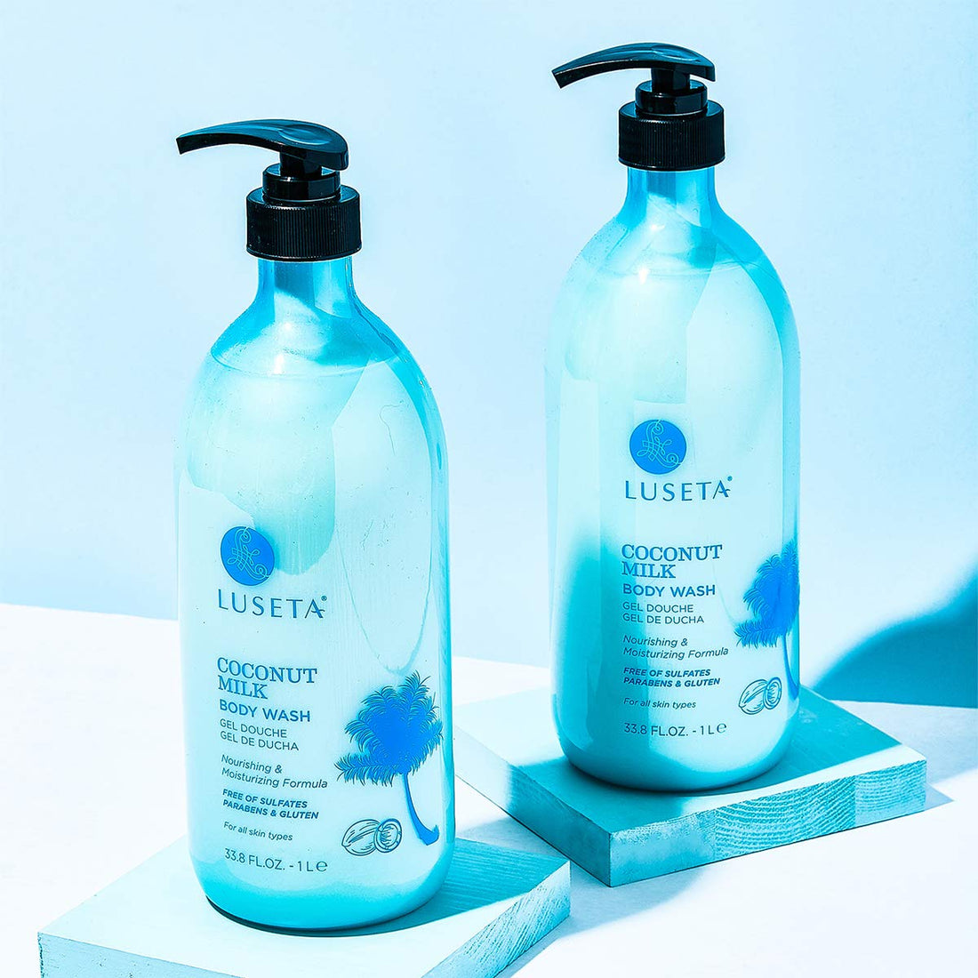 Luseta Coconut Milk Body Wash,Gentle Soap-Free Body Cleanser Deeply Moisturizes for Dry Skin 33.8oz