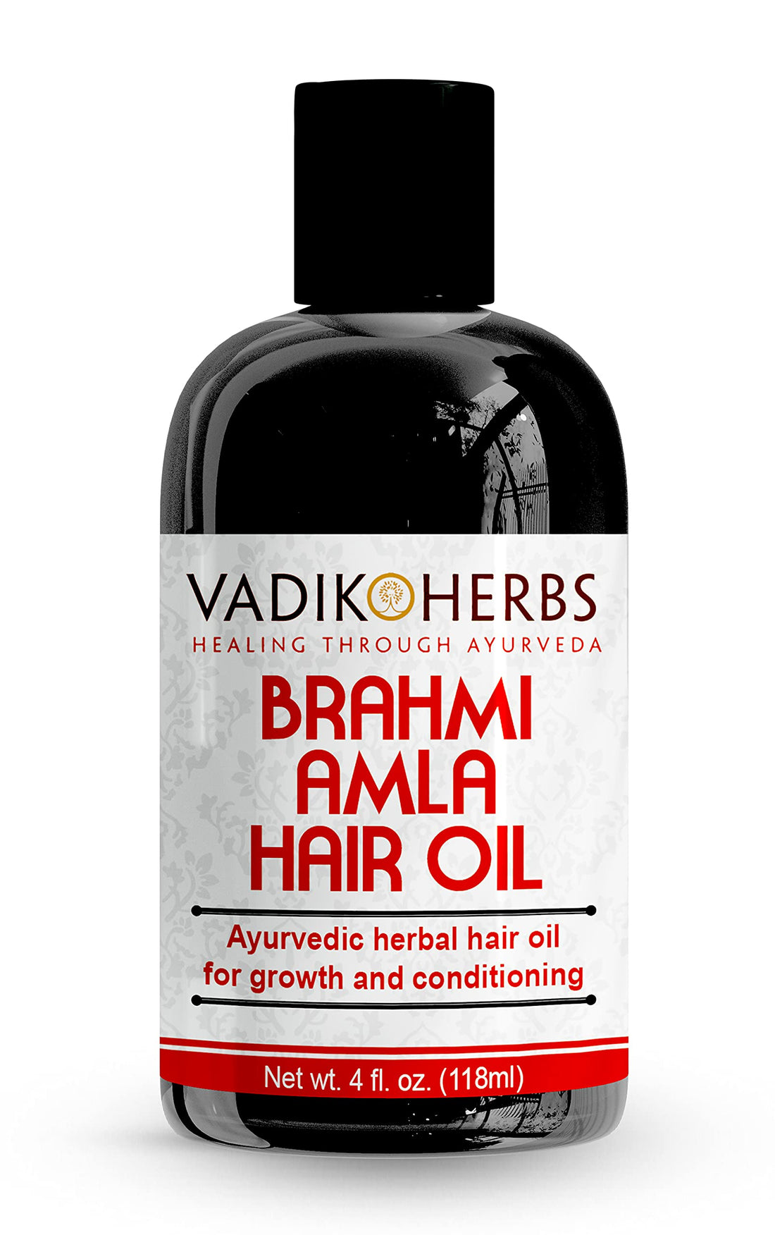 Brahmi-Amla Hair Oil (4oz) by Vadik Herbs | Promotes excellent hair growth and hair conditioning | all natural herbal solution for hair loss, thinning hair, balding | Great as a beard oil as well