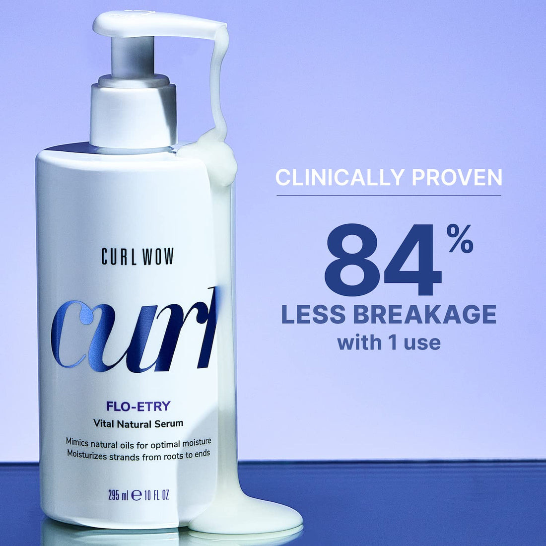COLOR WOW Curl Wow Flo-etry Vital Natural Serum – Rich-oil blend moisturizes dry, dehydrated strands from root to tip for instantly plump, plush, juicy curls, No weight or greasy feel!