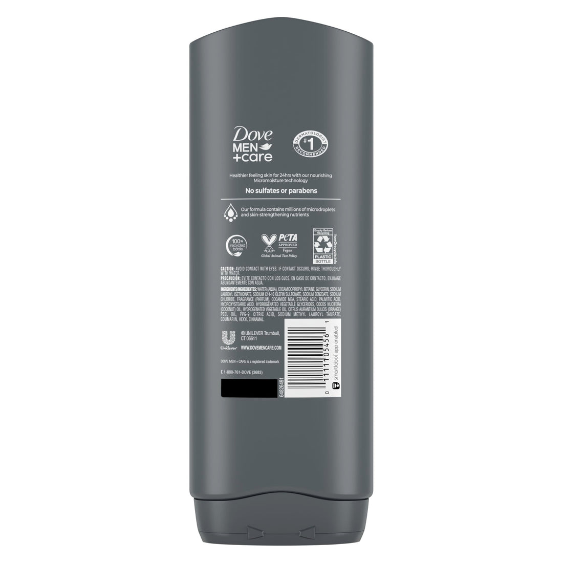 DOVE MEN + CARE Midnight Classico Body and Face Wash 4 Count for Calm, Replenished & Hydrated Skin