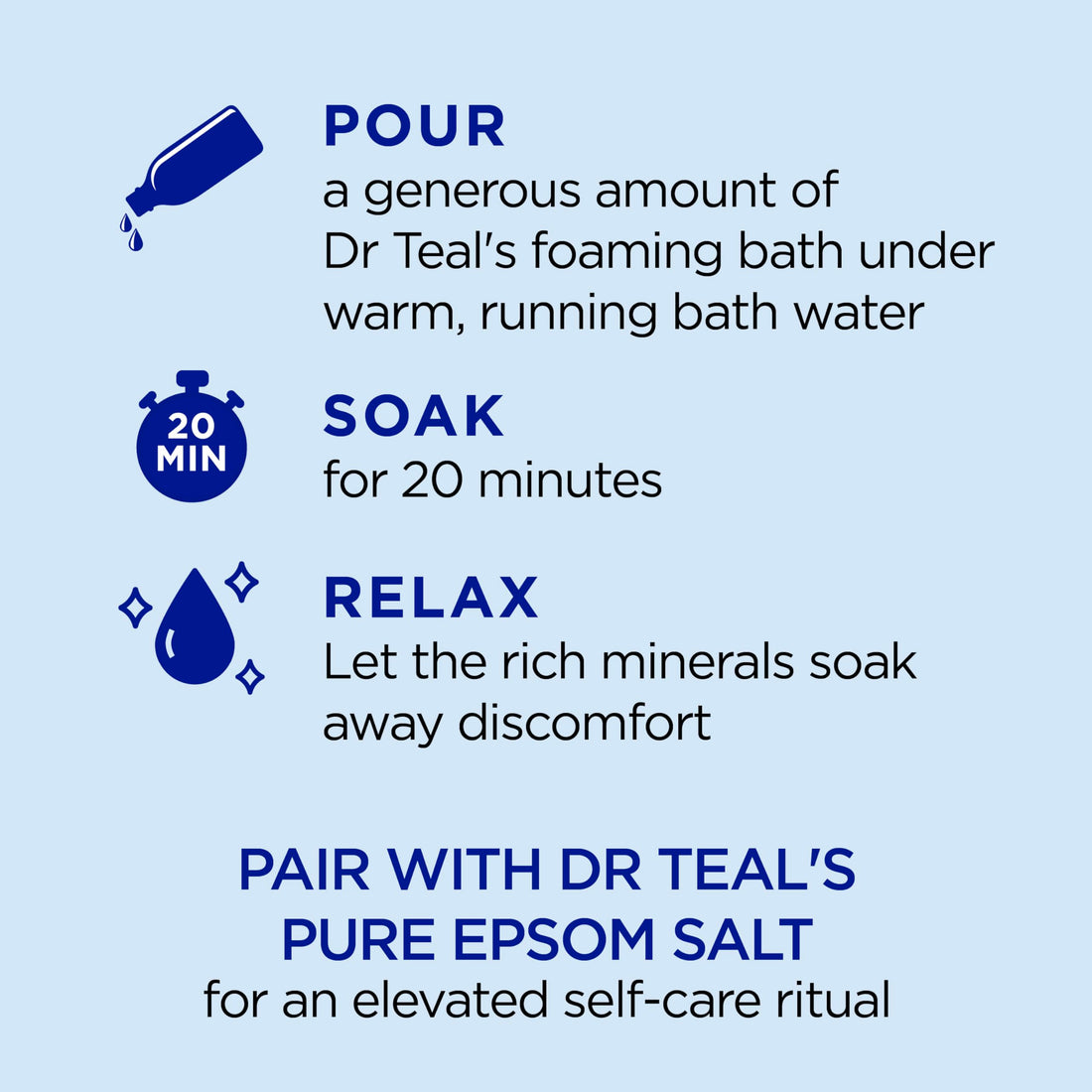 Dr Teal's Foaming Bath with Pure Epsom Salt, Vitamin C & Sleep Blend, 34 fl oz (Pack of 2)
