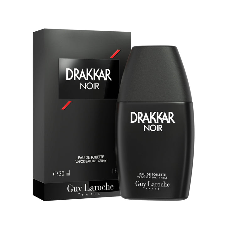 Drakkar Noir By Guy Laroche, Iconic Designer Fragrance, Intense & Powerful Eau de Toilette, Fougere Blend & Aromatic Spices, Long Lasting Mens Cologne, Day and Evening Scent, 1.0 Fl. Oz.
