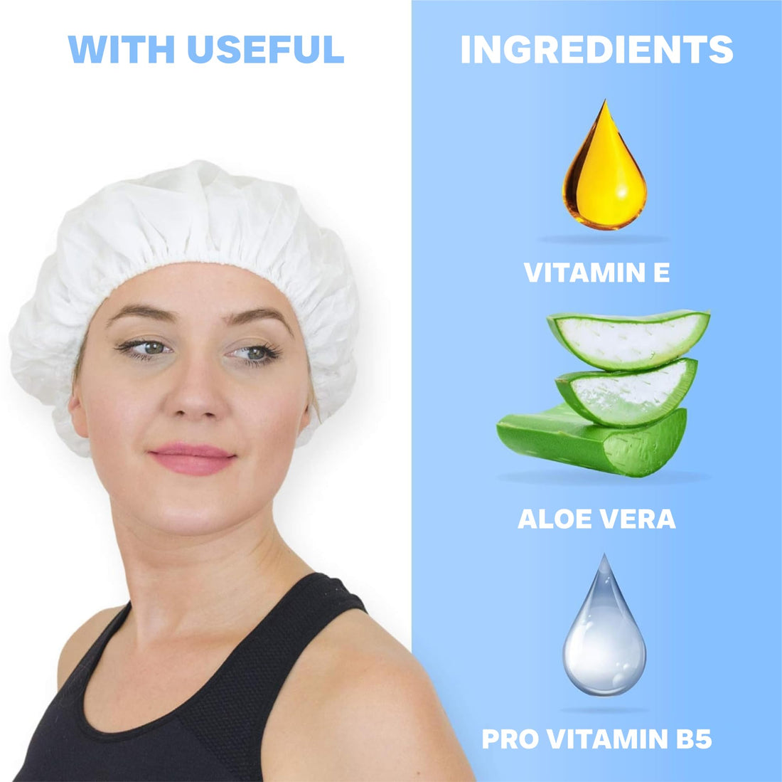 Drench No Water Hair Washing Cap - Waterless Shower Caps with Shampoo and Conditioner - Disposable Rinse Free Wash Aids - Ideal for Elderly and Disabled - Pack of 18