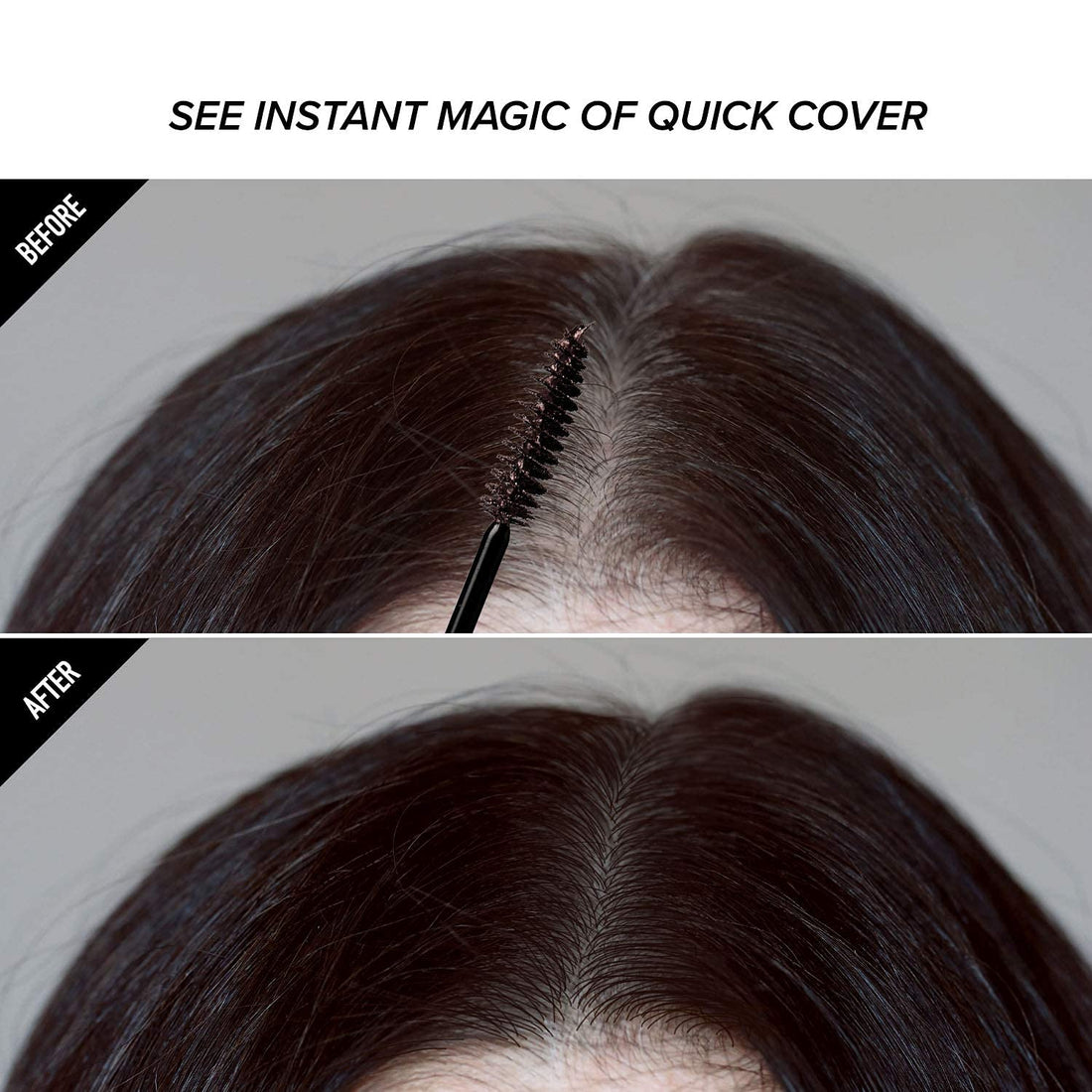 KISS Quick Cover Brush In Color Touch Up Natural Dark Brown, 1 Count