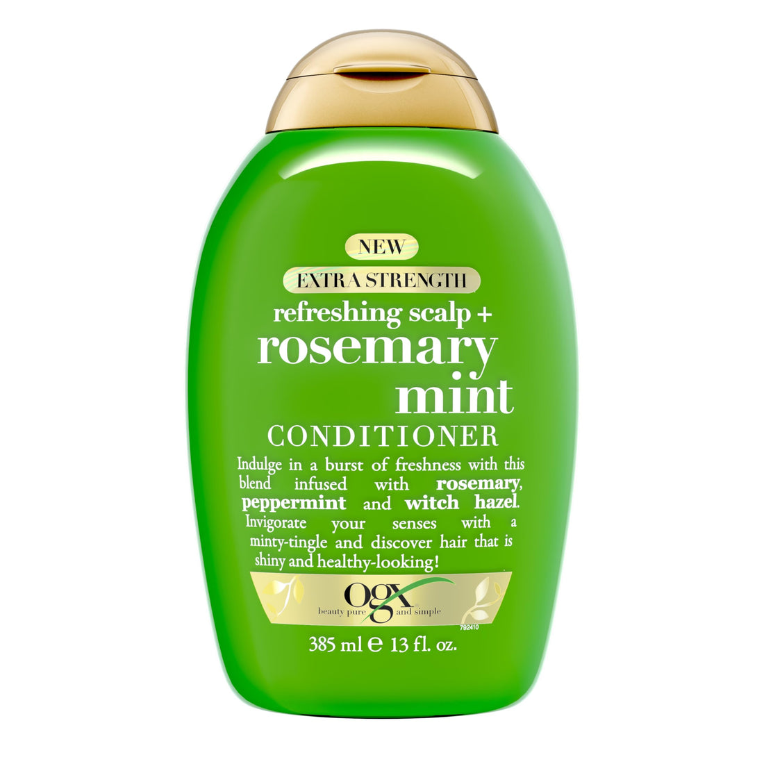 OGX Extra Strength Refreshing Scalp + Rosemary Mint Conditioner, Nourishing Hair Conditioner Infused with Rosemary Mint for Shiny, Healthy-Looking Hair, Sulfate-Free Surfactants, 13 fl. Oz