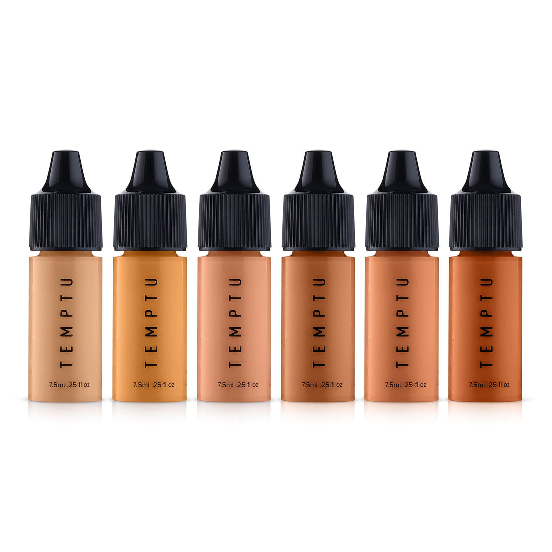 Temptu Perfect Canvas Hydra Lock Airbrush Foundation Starter Set, Medium/Tan, 6 Ct.