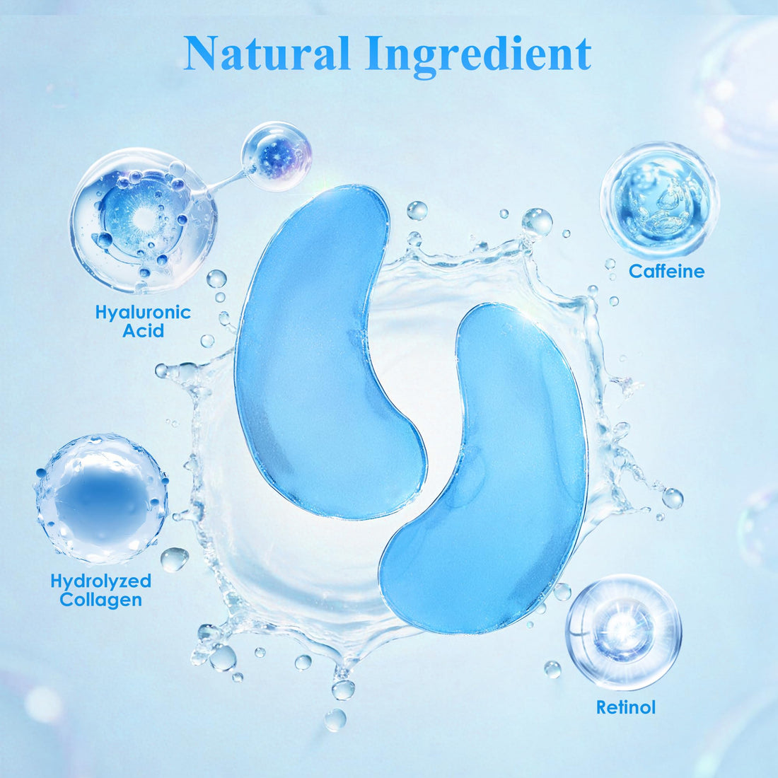 Under Eye Patches (30 Pairs), Under Eye Mask for Puffy Eyes and Dark Circles, Eye Masks with Collagen, Relieves Pressure and Reduces Wrinkles, Revitalises and Refreshes Your Skin, Hyaluronic Acid