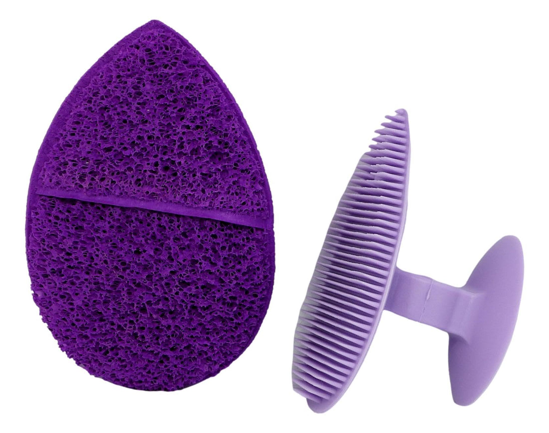 Cala Purple facial exfoliator duo