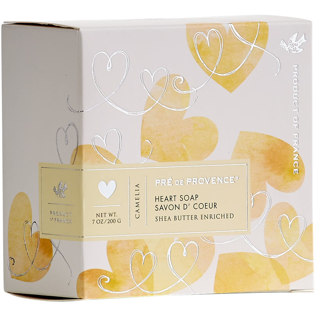 Pre de Provence Heart Shaped Gift Soap, 200 Gram, Camelia (6282)