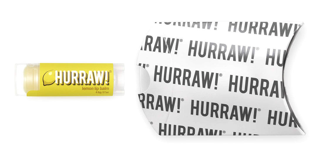 Hurraw! Lemon Lip Balm: Organic, Certified Vegan, Cruelty and Gluten Free. Non-GMO, 100% Natural Ingredients. Bee, Shea, Soy and Palm Free. Made in USA