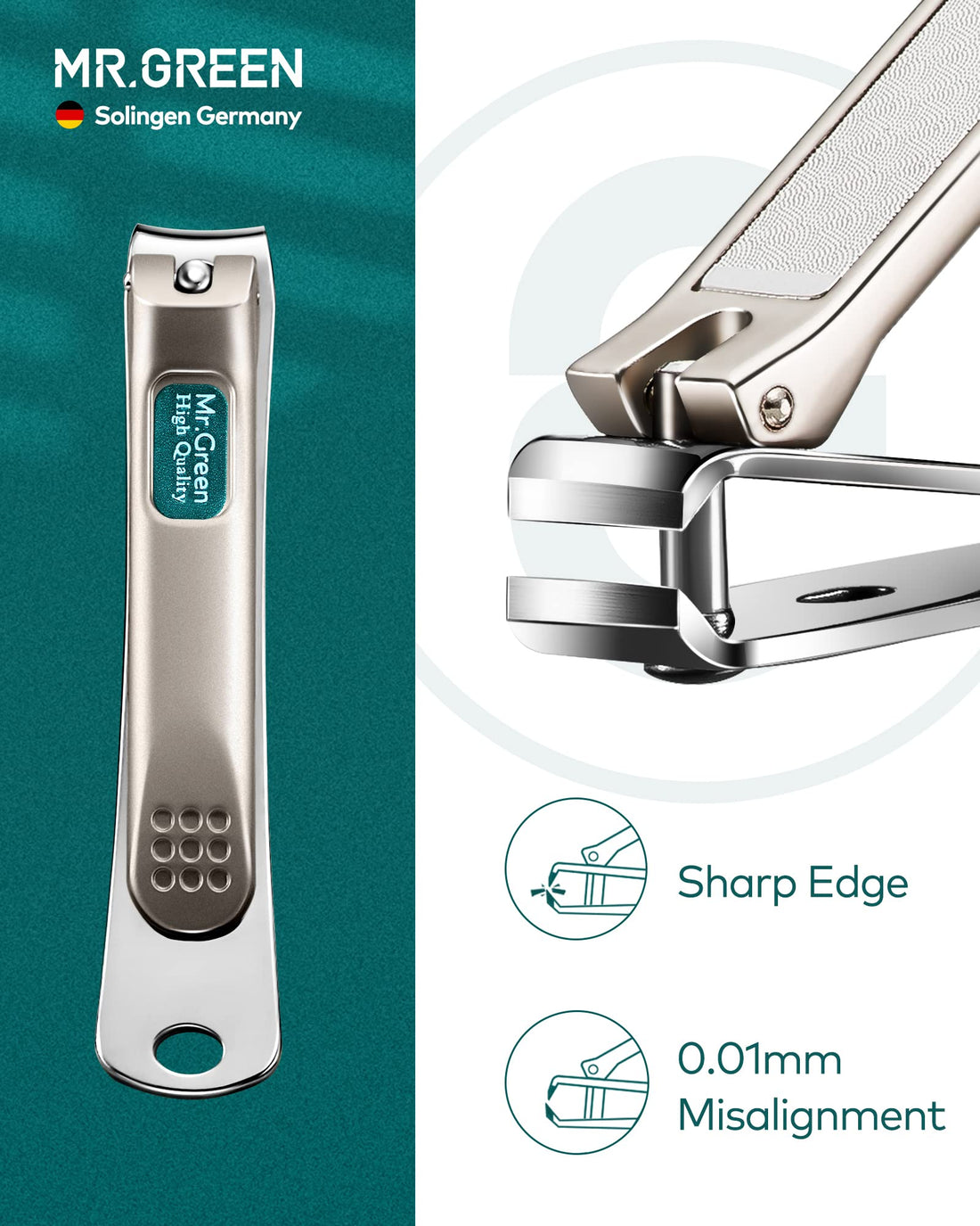 Manicure Set,Pedicure Sets,Nail Clipper Gift Sets, Family Sets, Stainless Steel Professional Nail Cutter & Grooming Kits with Leather Case (8 Pieces) - Mr.Green