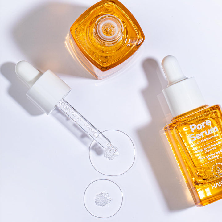 Hanhoo Pore Serum with Niacinamide, 1.01 Fl. Oz., with Niacinamide, Salicylic Acid, and Glycolic Acid, Gently Exfoliates, Clears Clogged Pores, Minimizes Enlarged Pores, Korean Skincare