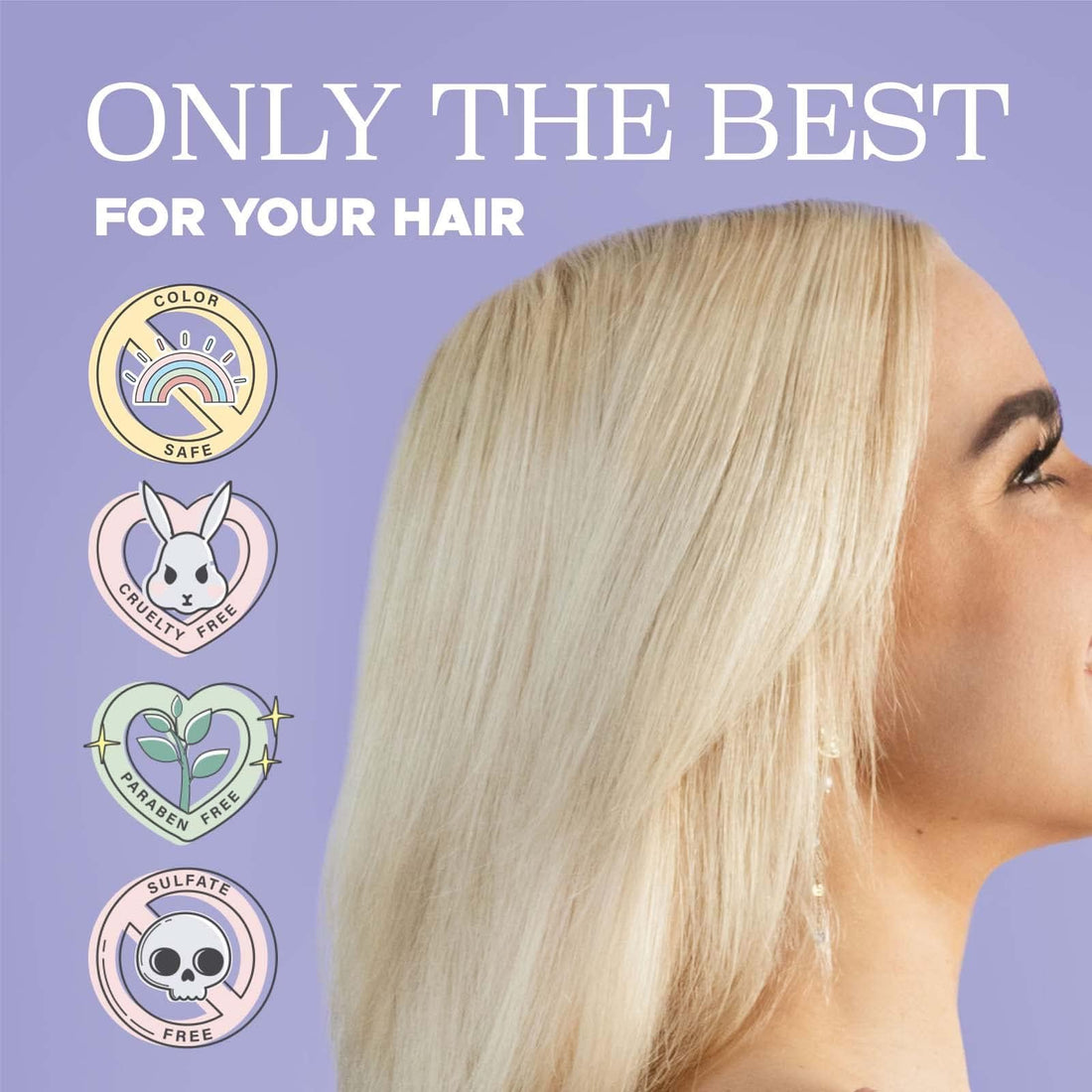 Luseta Color Brightening Purple Shampoo and Conditioner Set for Blonde and Gray Hair 2 16.9oz