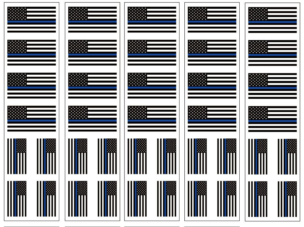 40 Tattoos: Thin Blue Line American Flag: Police & Law Enforcement Support