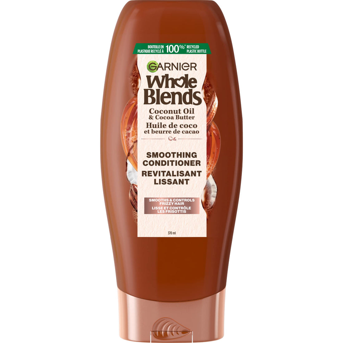 Garnier Whole Blends Coconut Oil/Cocoa Butter Conditioner With Coconut Oil & Cocoa Butter Extracts For Oily Hair, 12.5 Fl Oz., Pack Of 1