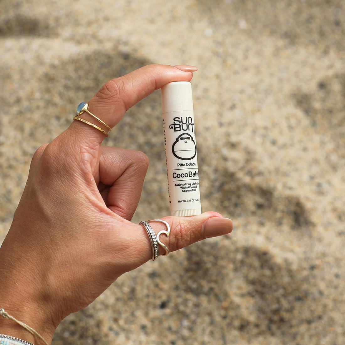 Sun Bum Cocobalm Piña Colada - Hydrating Lip Balm with Coconut Oil and Aloe Vera - 0.15 oz Stick